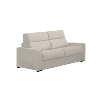 Divano letto 3 posti Quindici, Sofà trasformabile per salotto, imbottito, sfoderabile, Qualità 100% Made in Italy, 220x95 h100 cm, Beige