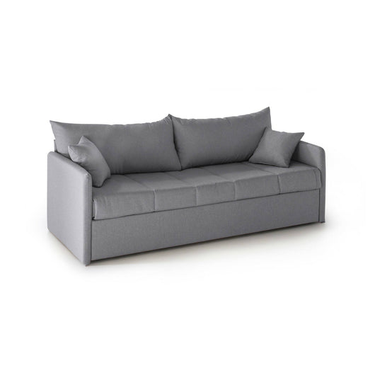 Divano letto 3 posti Avellana, Sofà trasformabile per salotto, imbottito, sfoderabile, Qualità 100% Made in Italy, 205x86 h80 cm, Grigio