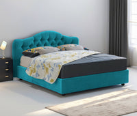 Alfer, Letto Matrimoniale Materasso Incluso Made in Italy, Azzurro