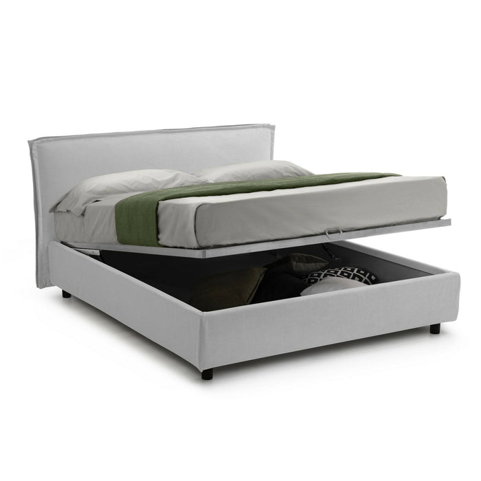 Bruino, Letto Singolo Sfoderabile Made in Italy, Bianco