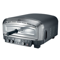 Forno Pizza XXL Professionale, Cuoce in 2 minuti, scalda fino a 450Â°, Piano cottura in pietra refrattaria da 37x37 cm rimovibile, 2200w