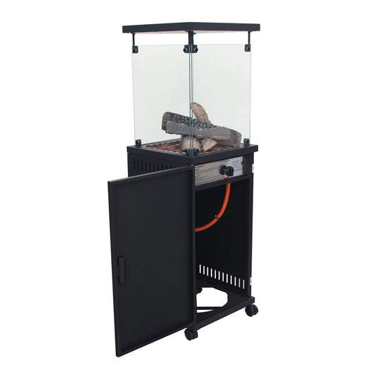 Patio a gas gpl 11 Kw con accensione piezoelettrica e legnetti decorativi - 42x42x140