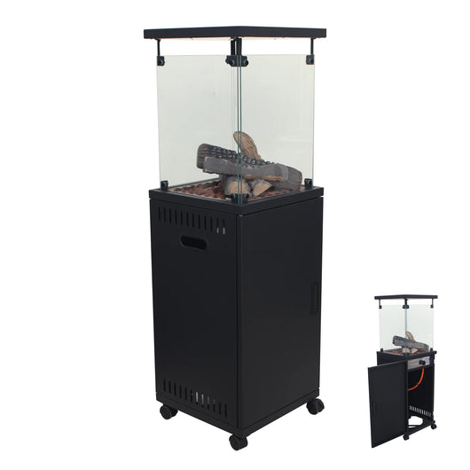 Patio a gas gpl 11 Kw con accensione piezoelettrica e legnetti decorativi - 42x42x140