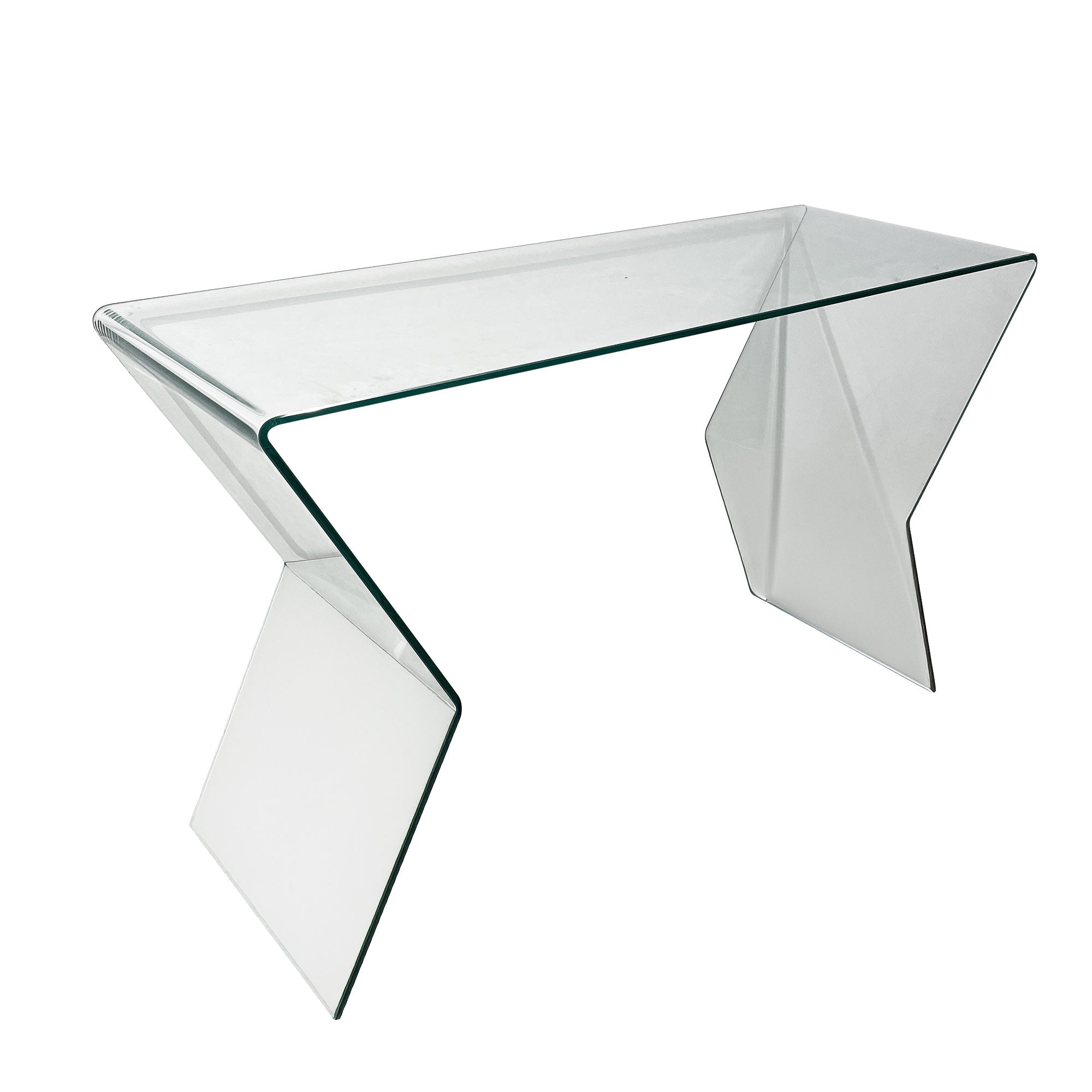 Consolle in cristallo tavolo porta tv 120x40xh79 Spessore 10 mm