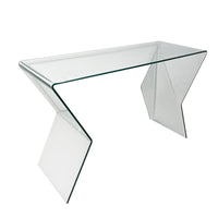 Consolle in cristallo tavolo porta tv 120x40xh79 Spessore 10 mm