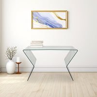 Consolle in cristallo tavolo porta tv 120x40xh79 Spessore 10 mm