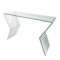 Consolle in cristallo tavolo porta tv 120x40xh79 Spessore 10 mm