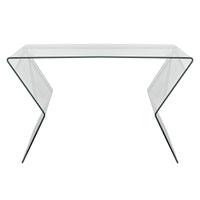 Consolle in cristallo tavolo porta tv 120x40xh79 Spessore 10 mm