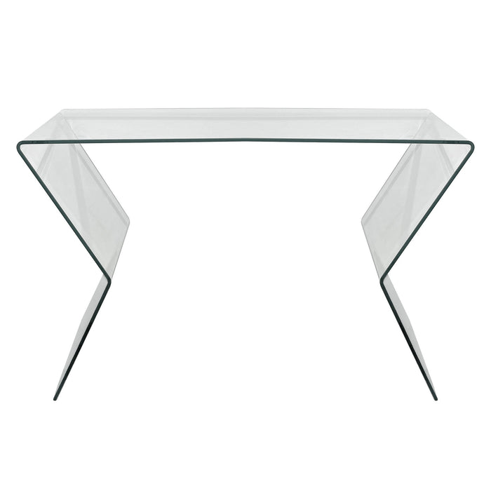 Consolle in cristallo tavolo porta tv 120x40xh79 Spessore 10 mm