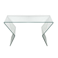 Consolle in cristallo tavolo porta tv 120x40xh79 Spessore 10 mm