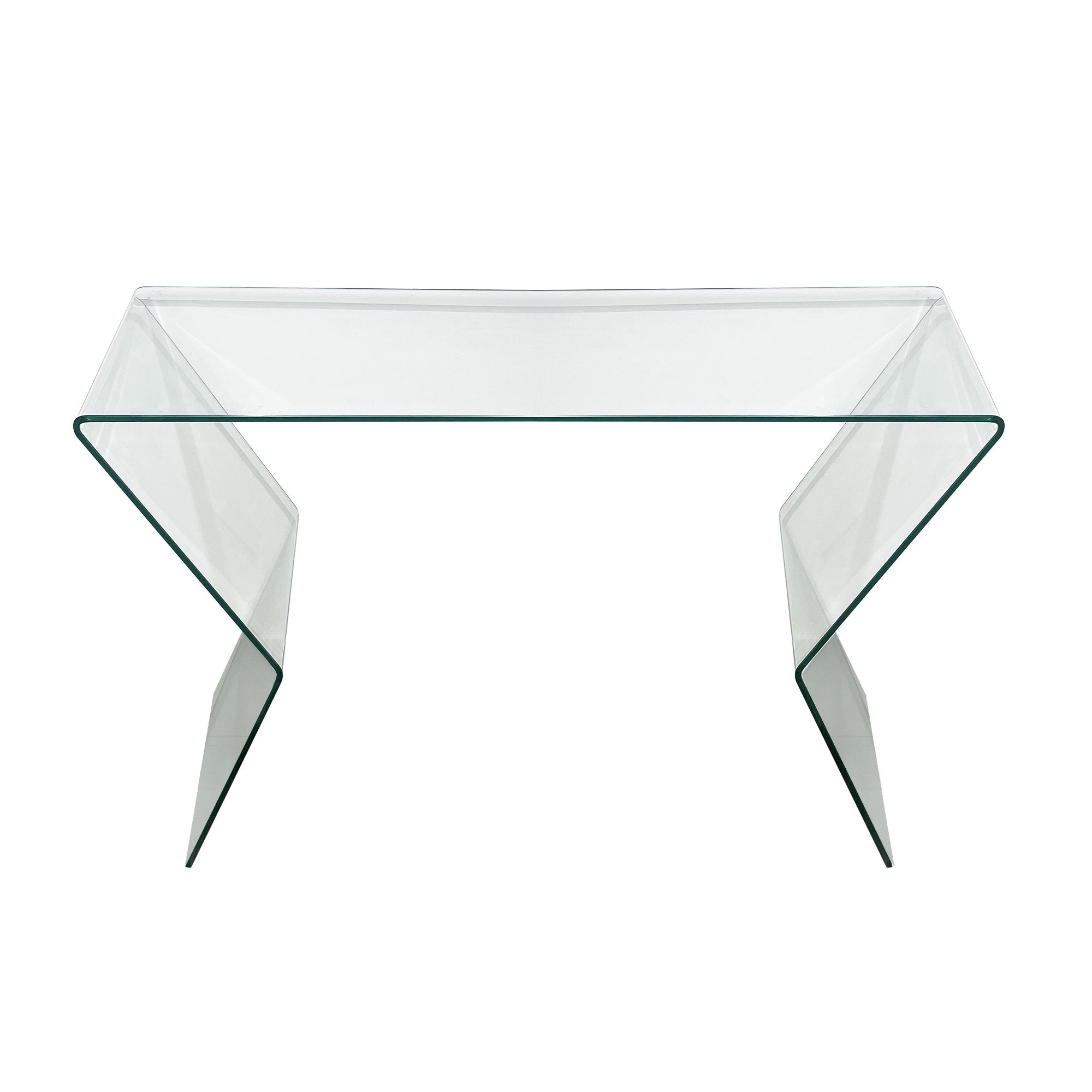 Consolle in cristallo tavolo porta tv 120x40xh79 Spessore 10 mm