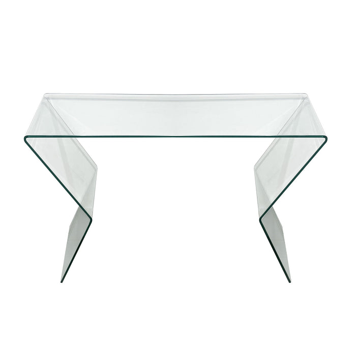 Consolle in cristallo tavolo porta tv 120x40xh79 Spessore 10 mm