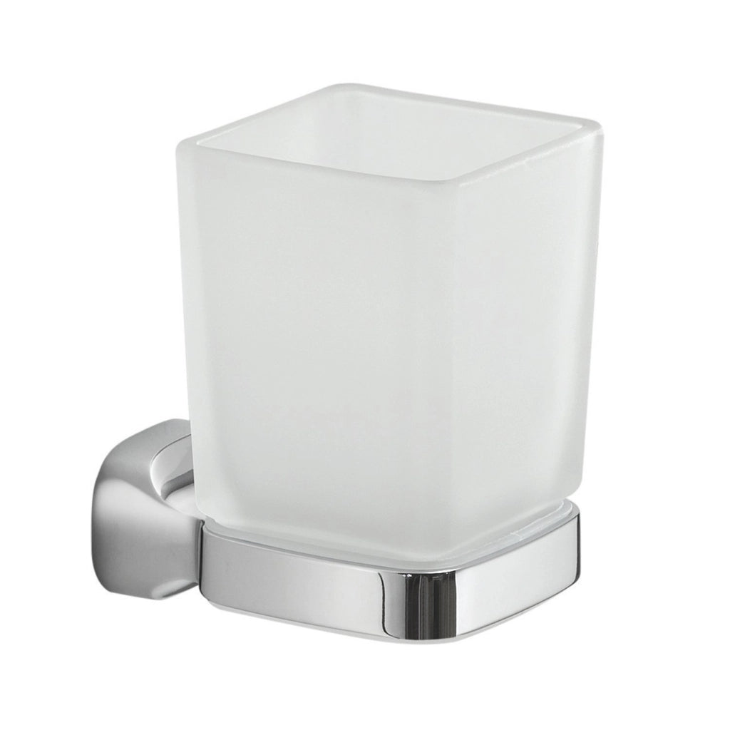 Portaspazzolini da muro in acciaio inox e Cromall ST10 Gedy serie STELVIO Cromato
