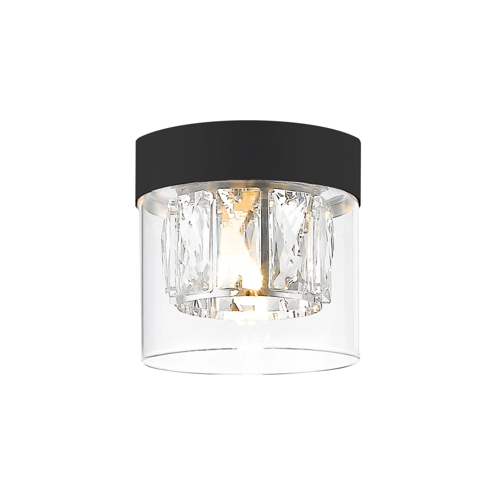 Spot plafoniera Zuma Line GEM G9 1 luce nero cristallo