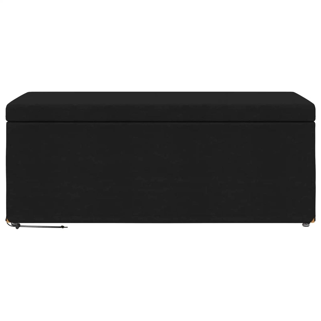 Pouf Nero 101 x 41 x 40 cm Tessuto e Legno Ingegnerizzato 876790