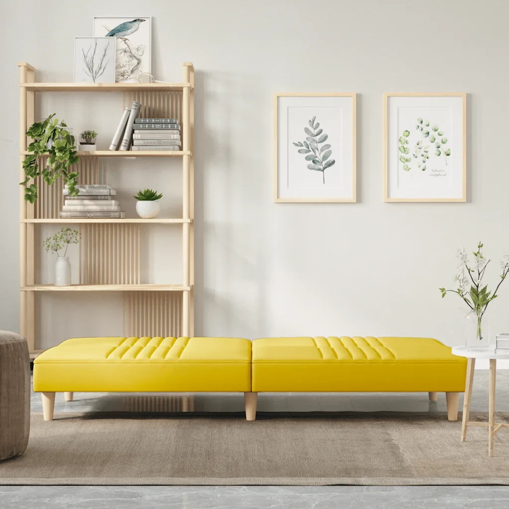 Divano letto-Sofa Letto-Daybed Giallo Chiaro in Tessuto 805256