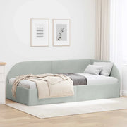 Cornice del letto ad angolo Grigio chiaro 90 cm x 200 cm