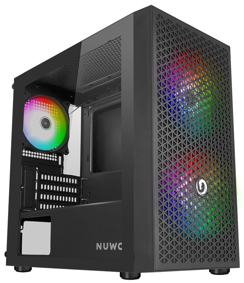 Case mini tower no psu blitz r27 3usb 0,5mm spcc 3fan argb glossy bk - CS0322PW-R27K537