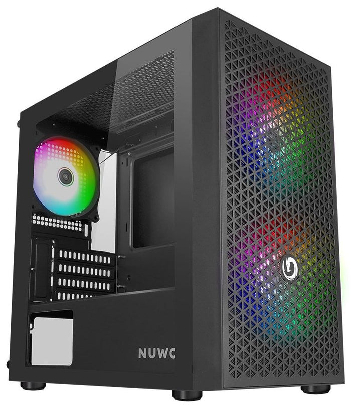 Case mini tower no psu blitz r27 3usb 0,5mm spcc 3fan argb glossy bk - CS0322PW-R27K537