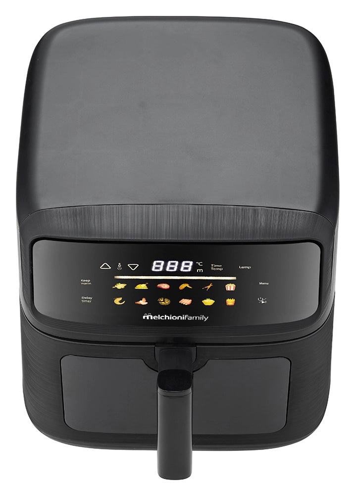 Friggitrice ad Aria MARTINA 10L Nero con Display a Colori, Doppia Resistenza e Timer 2100W, Temperatura 80-200°C
