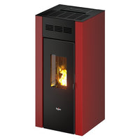 Stufa pellet pegaso 7022002 elane 9.0 rosso
