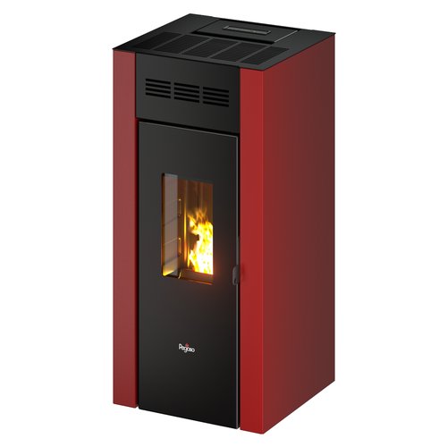 Stufa pellet pegaso 7022002 elane 9.0 rosso