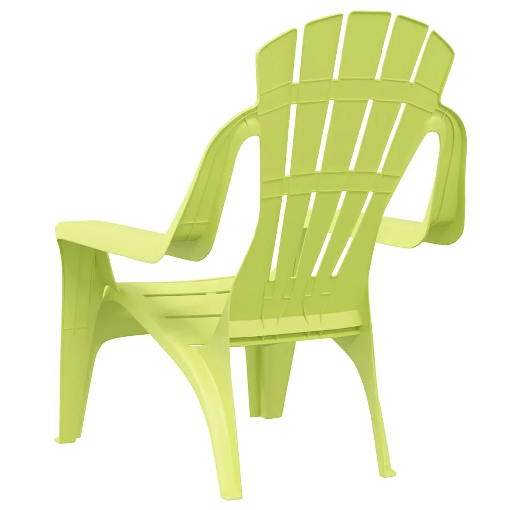 Sedie Giardino 2 pz | Sedie da Esterno Bambini Verdi 37x34x44cm PP Aspetto in Legno