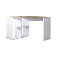 Montone, Scrivania Angolare, 50x120x74.8h cm Bianco