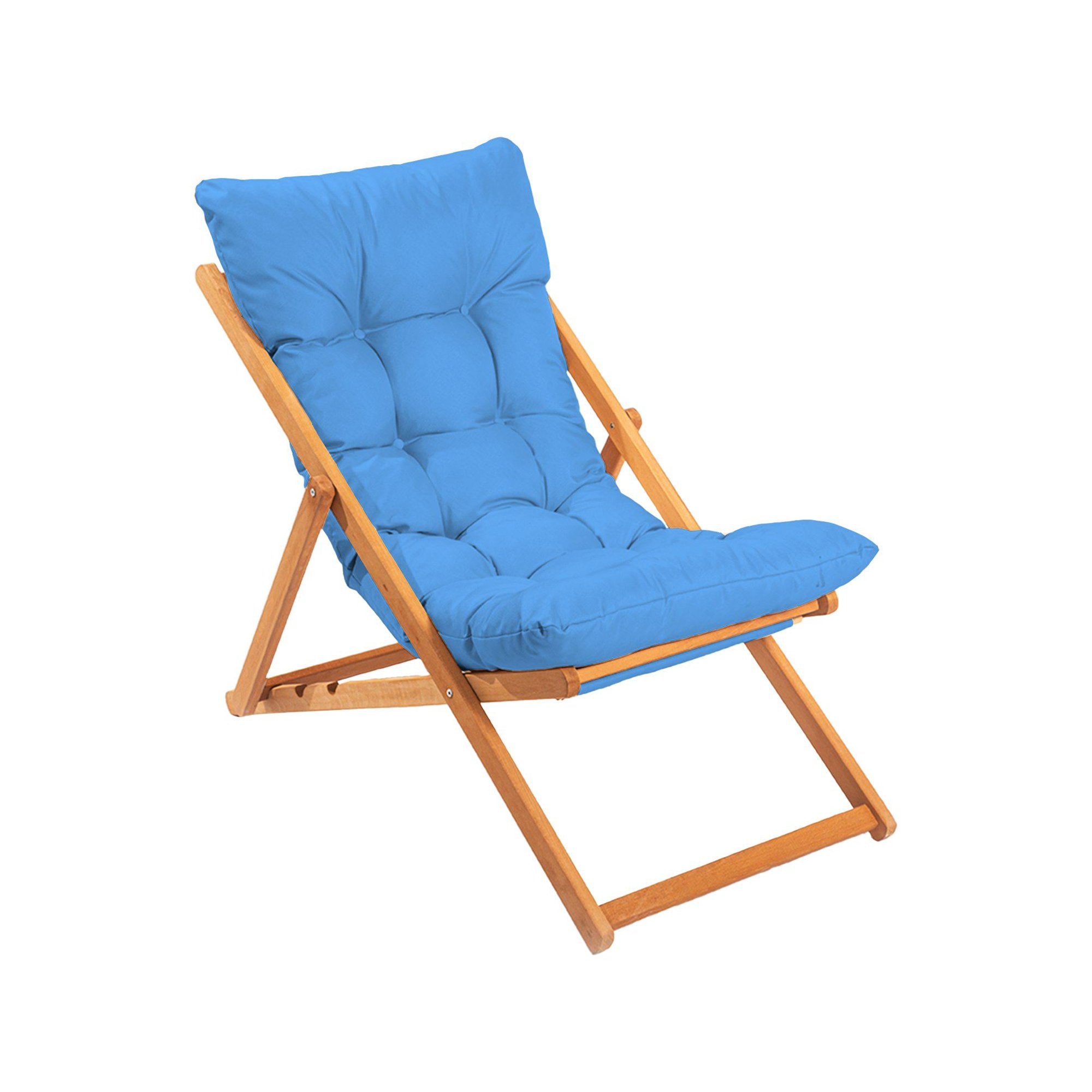 Coghinas, Sedia da Esterno Schienale Reclinabile, Marrone