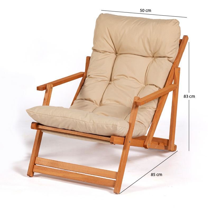 Stintino, Sedia da Esterno Schienale Reclinabile, Marrone