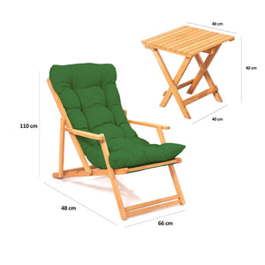 Salottino Outdoor Lyncis, set Salotto da Esterno 2 Posti, Verde