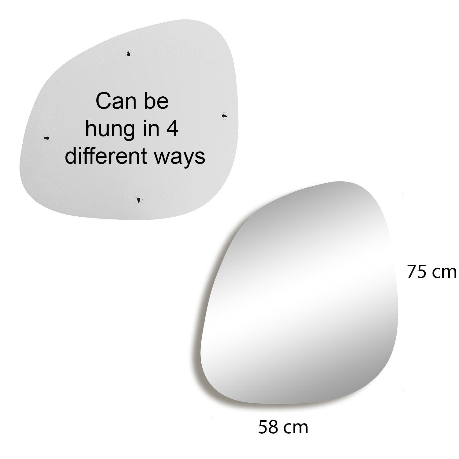 Moscufo, Specchio Forma Irregolare, 1.8x75h cm oro