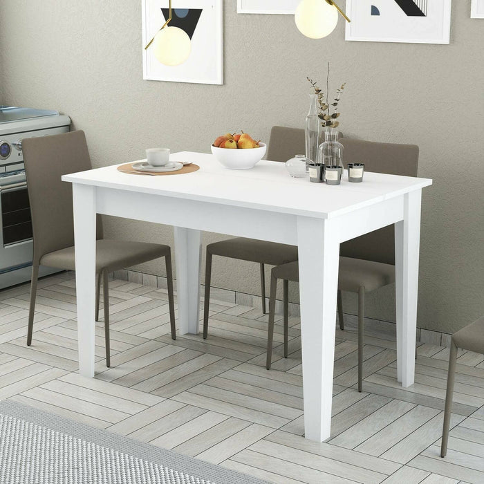 Eupilio, Tavolo Fisso 4 Posti, 72x110x75h cm Bianco