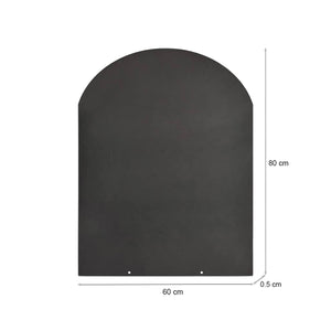 Accessorio riscaldamento Andrate, Accessorio per stufa, Utensili per il riscaldamento, Made in Italy, 60x80 h1 cm, Nero