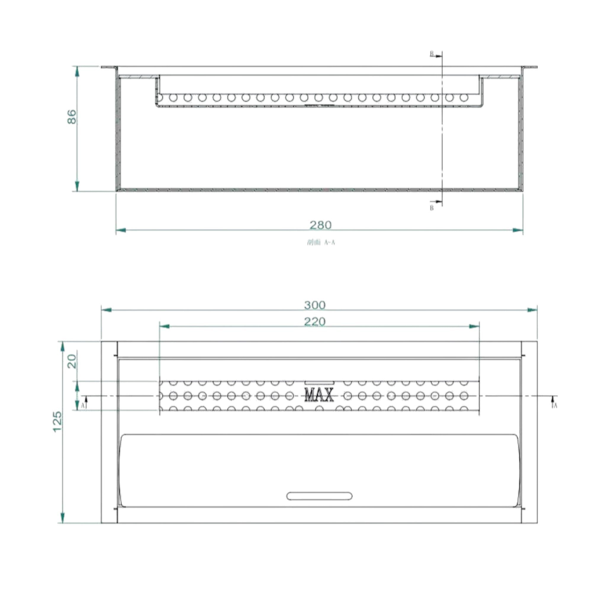 Bruciatore Aquara, Fornello, Elemento riscaldante, Inceneritore, Made in Italy, 13x30 h9 cm, Argento
