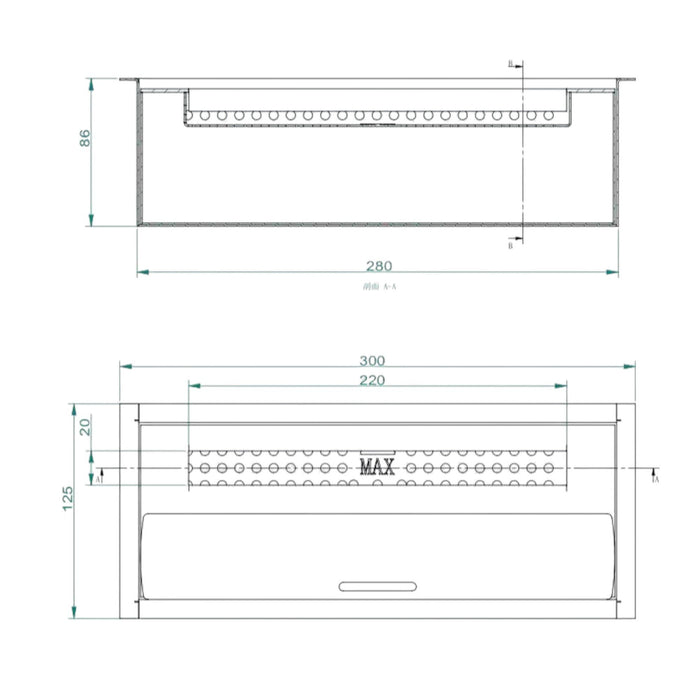 Bruciatore Aquara, Fornello, Elemento riscaldante, Inceneritore, Made in Italy, 13x30 h9 cm, Argento