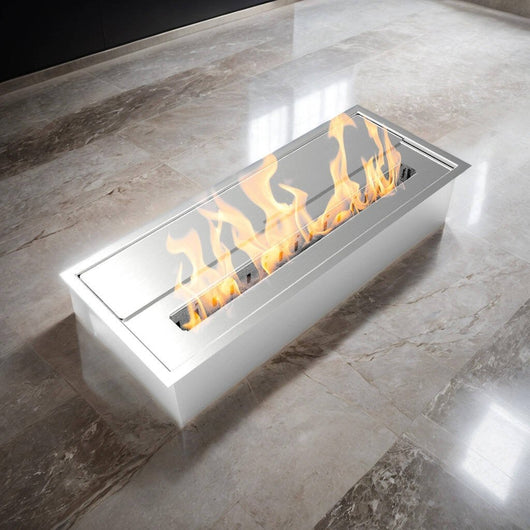 Bruciatore Arosio, Fornello, Elemento riscaldante, Inceneritore, Made in Italy, 19x46 h10 cm, Argento