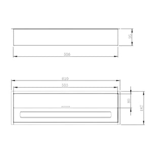 Bruciatore Sardi, Fornello, Elemento riscaldante, Inceneritore, Made in Italy, 18x61 h10 cm, Argento