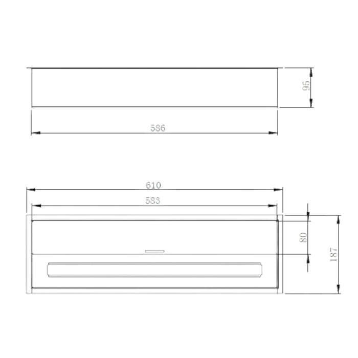 Bruciatore Sardi, Fornello, Elemento riscaldante, Inceneritore, Made in Italy, 18x61 h10 cm, Argento