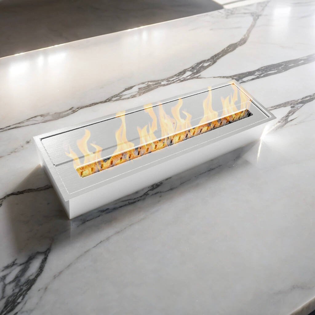 Bruciatore Sardi, Fornello, Elemento riscaldante, Inceneritore, Made in Italy, 18x61 h10 cm, Argento