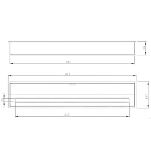Bruciatore Andezeno, Fornello, Elemento riscaldante, Inceneritore, Made in Italy, 19x92 h10 cm, Argento