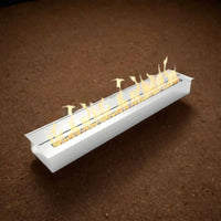 Bruciatore Andezeno, Fornello, Elemento riscaldante, Inceneritore, Made in Italy, 19x92 h10 cm, Argento