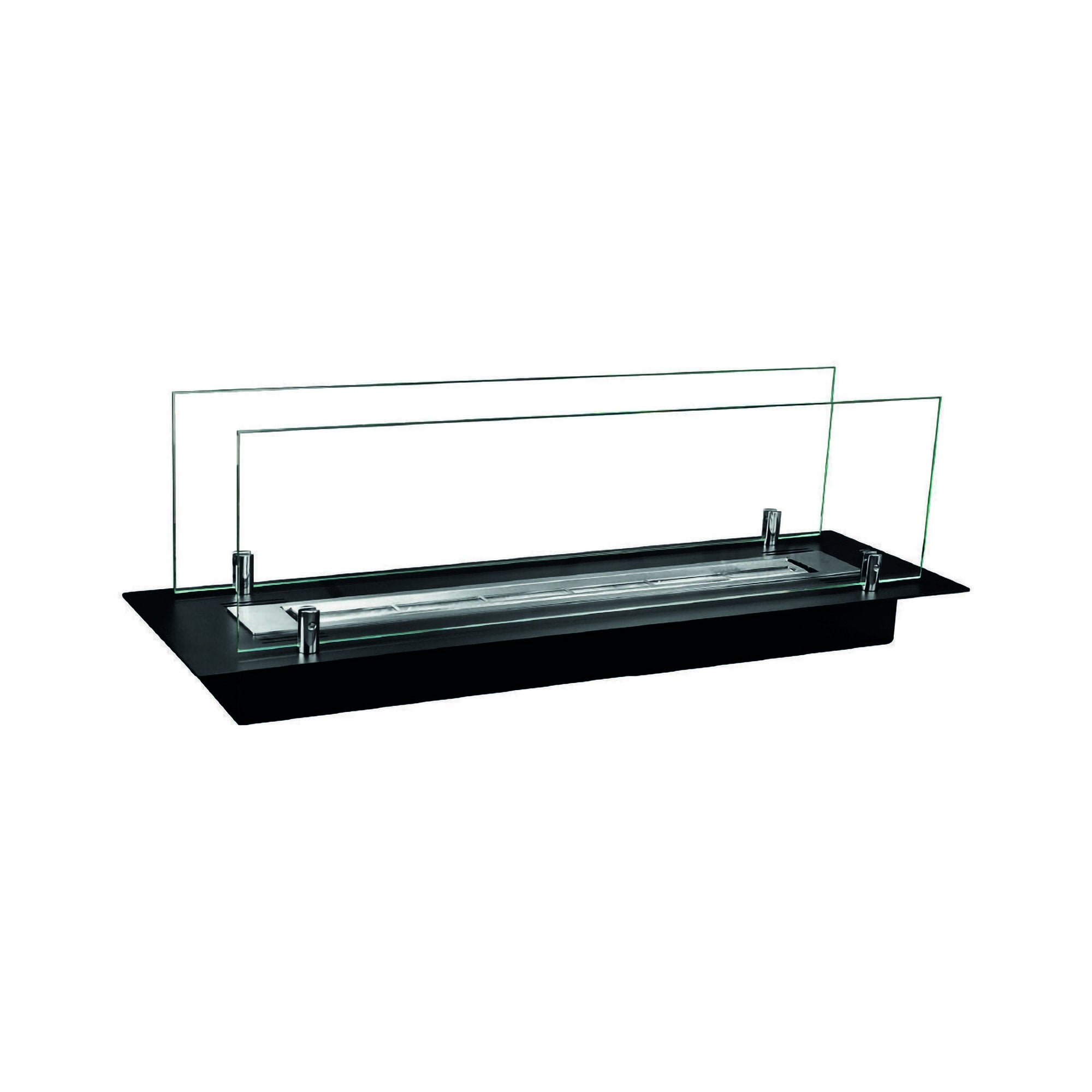 Bruciatore Affile, Fornello, Elemento riscaldante, Inceneritore, Made in Italy, 65x65 h21 cm, Nero e Argento