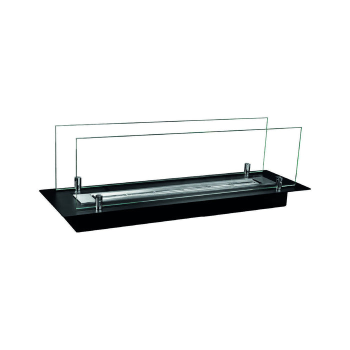 Bruciatore Affile, Fornello, Elemento riscaldante, Inceneritore, Made in Italy, 65x65 h21 cm, Nero e Argento