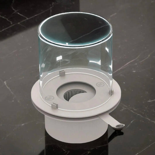 Bruciatore Ardore, Fornello, Elemento riscaldante, Inceneritore, Made in Italy, 25x25 h31 cm, Grigio e Trasparente