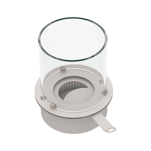 Bruciatore Arola, Fornello, Elemento riscaldante, Inceneritore, Made in Italy, 30x30 h36 cm, Grigio e Trasparente