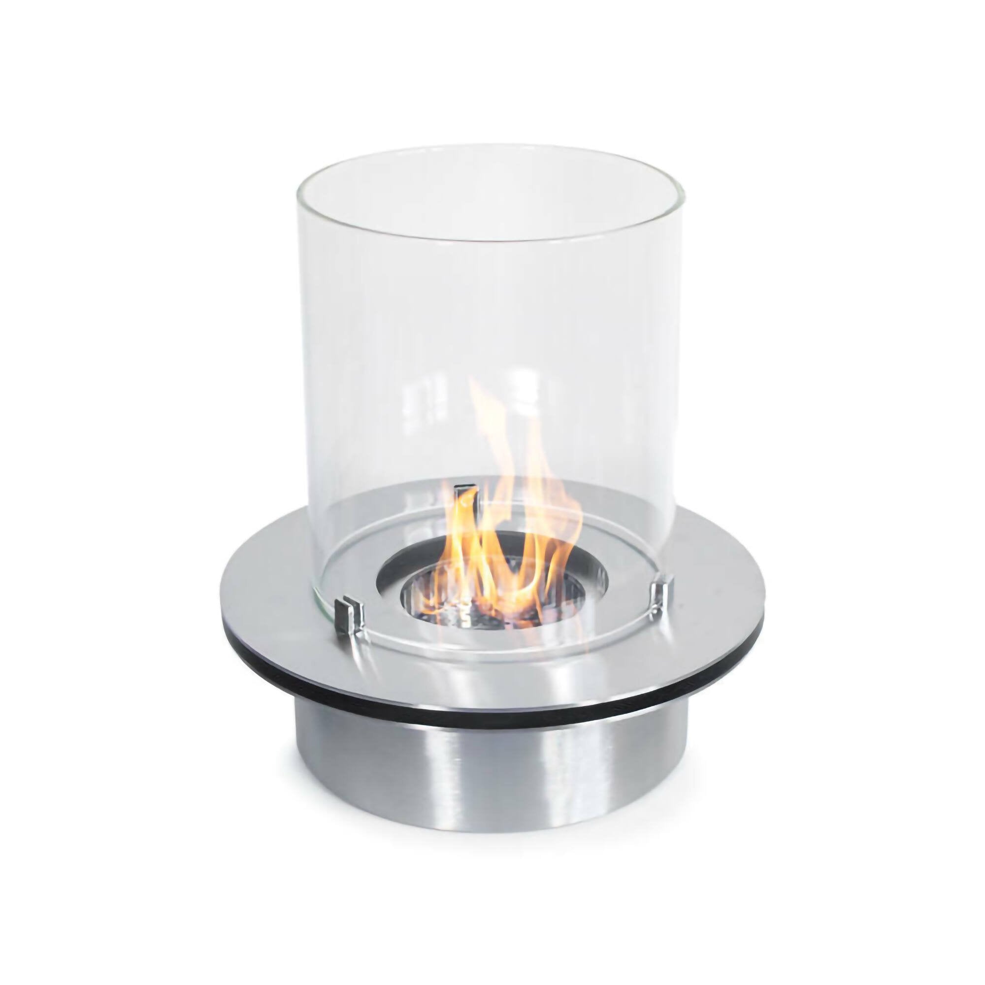 Bruciatore Andali, Fornello, Elemento riscaldante, Inceneritore, Made in Italy, 35x35 h36 cm, Grigio e Trasparente