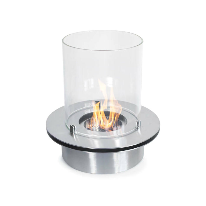 Bruciatore Andali, Fornello, Elemento riscaldante, Inceneritore, Made in Italy, 35x35 h36 cm, Grigio e Trasparente