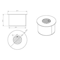 Bruciatore Arnasco, Fornello, Elemento riscaldante, Inceneritore, Made in Italy, 17x17 h10 cm, Grigio