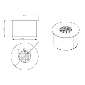 Bruciatore Arnasco, Fornello, Elemento riscaldante, Inceneritore, Made in Italy, 17x17 h10 cm, Grigio
